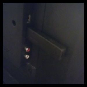 Tv with roku stick and remote control